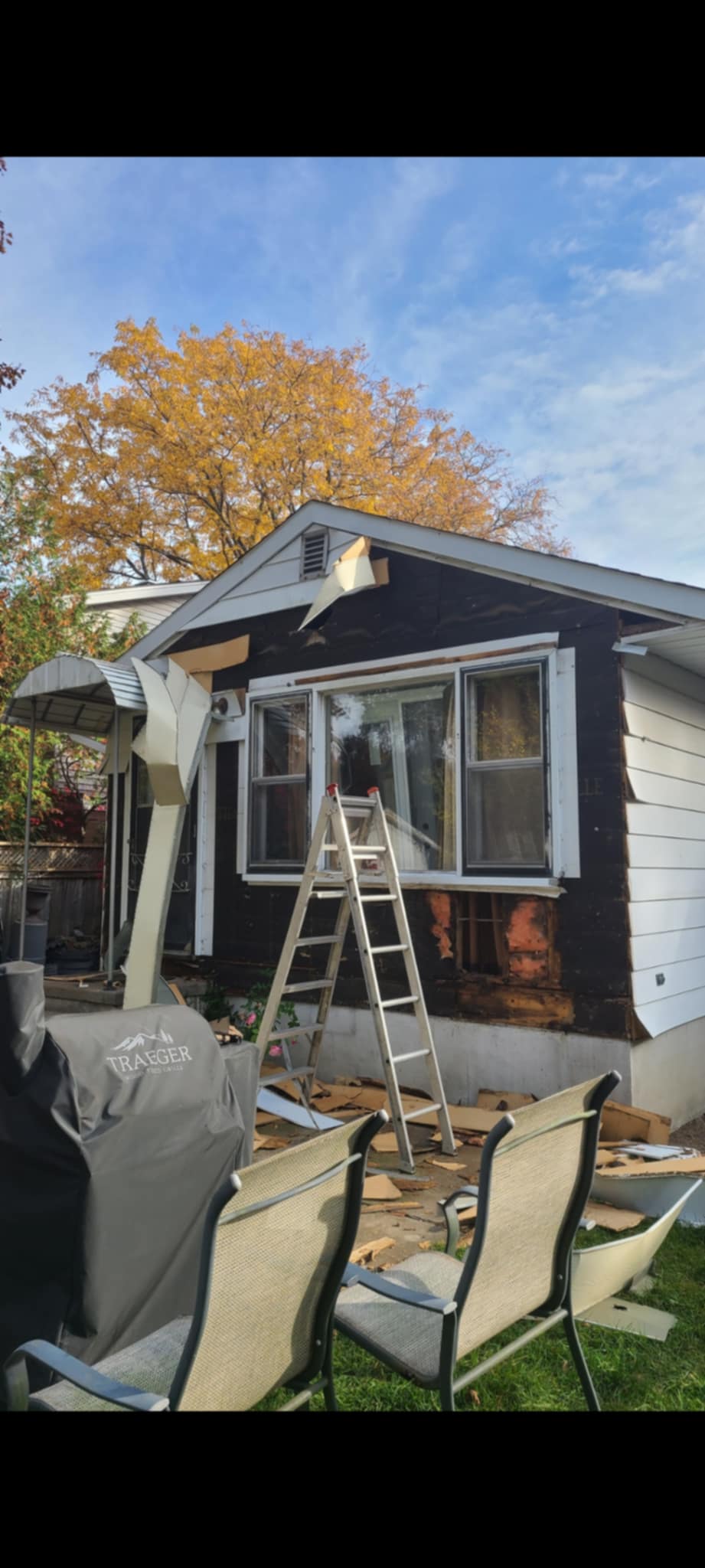 Eavestrough repair work